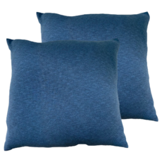 J&N 混紡棉抱枕2個 60 x 60cm 藍色 柔軟舒適