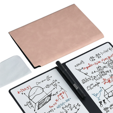 쿠말 휴대용 양면 화이트보드 노트 펜 세트 로즈핑크, PU