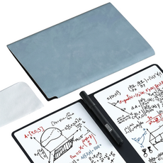 쿠말 휴대용 양면 화이트보드 노트 펜 세트 세이지블루, PU