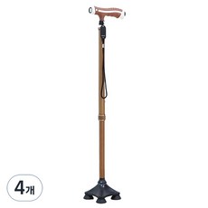 라이프헬퍼 길이조절 일체형 LED등 경량 알루미늄 네발 지팡이 LH-G1, 4개