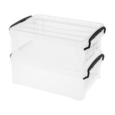 comet 韓國製造 多用途現代風 11L 收納箱, 2個, 透明
