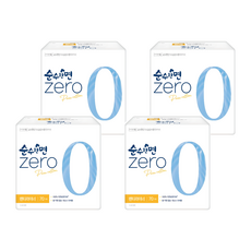 순수한면 제로 순면 뉴 팬티라이너, 슈퍼롱, 70개입, 4개