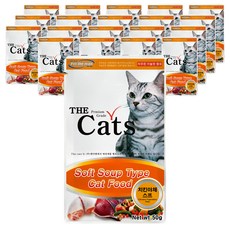더캣츠 고양이 스프 파우치 간식, 혼합맛(치킨/야채 ), 50g, 20개
