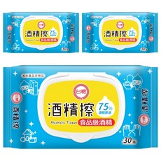 台糖 75%酒精擦 掀蓋包, 1入, 3包