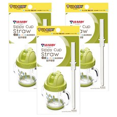 US baby 優生 馬卡龍森活學飲杯吸管配件, 耐溫120°C, 矽膠材質, 280ml, 3支