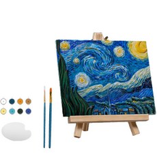 家庭救濟3D著色圖片DIY星夜, 混合顏色