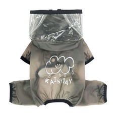 Grooming Dog 寵物雨天雨衣, 灰色