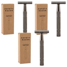 信信沙龍 乾淨簡約刮鬍刀 灰色, 1入, 3個