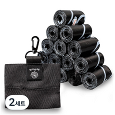 딩동펫 애견 프리미엄 풉백 똥츄세트, 블랙, 15개입, 2세트