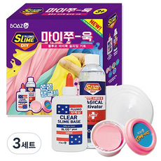 보아스린 쁠루모 마이쭈욱 슬라임 세트, 3세트, 혼합 색상