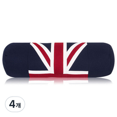 노블엔젤 뉴 유니언잭 자동차 목쿠션, 혼합색상, 4개
