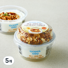 그릭데이 허니 그릭요거트 with 바나나 그래놀라, 108g, 5개
