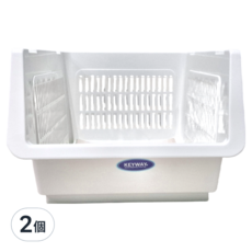 KEYWAY 聯府 愛家可疊式置物籃, 白色, 2個