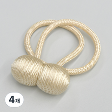 아라크네 커튼 자석 타이백 44 x 3 cm, 베이지, 4개