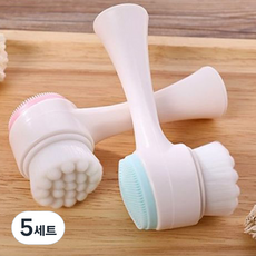 아코다컴퍼니 양면 모공브러쉬 2종 세트, 핑크, 블루, 5세트