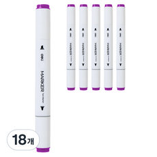 deLi 得力 三角雙頭麥克筆 81 深紫色 70803A, 18個, 1色