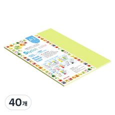 종이문화 스타일리쉬 얇은 혼합색지 120g 05 SN Green Tone, 40개, A3