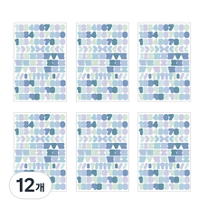 플레플레 숫자 스티커, 새벽 바다, 12개