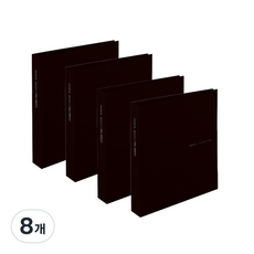 드림산업 트레비엥 합지 바인더 O링 3공, 검정, 8개