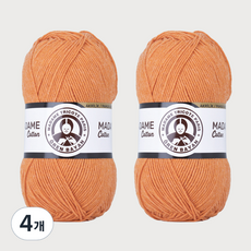 DIKTAS Madame Cotton棉質混紡毛線 2入, 7. 橘色, 4個
