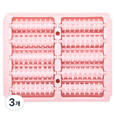 디멜디 사각 발 마사지 롤러 지압판, 3개, 핑크