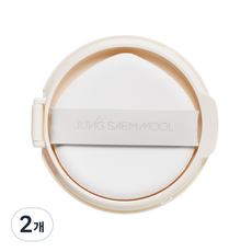 JUNG SAEM MOOL 鄭瑄茉 Pro 長效持妝紋理貼合網紗氣墊粉餅補充蕊, 19 閃亮瓷白, 2個