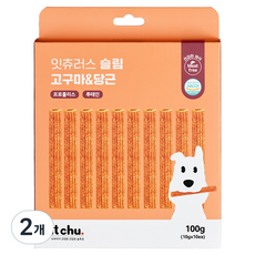 잇츄 강아지 슬림 미트프리 껌, 2개, 100g, 혼합맛(고구마/당근) 2개, 100g, 혼합맛(고구마/당근)