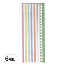 비온뒤 롱 인덱스 스티커 아임 럭키! 투명 8종 x 20p 세트, 6세트