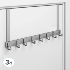 도어 행거 문걸이 도어훅 28 x 53 cm, 실버, 3개