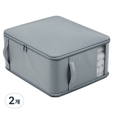 마켓피오 홈 뉴 두꺼운 코튼 대용량 투명창 침구 수납가방, 타입4, 2개