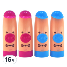 미소로 돼지싸인펜12색 64x160mm, 핑크, 하늘, 16개