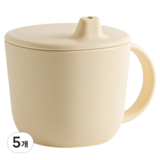 TACKAON 韓國製造 方形Ecogen嬰幼兒用鴨嘴杯, 320ml, 黃色, 5個