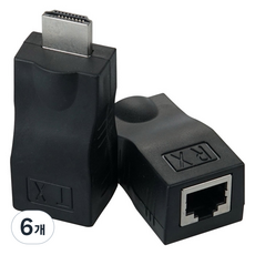 컴스 HDMI 1080p 이더넷 CAT5e CAT6 리피터 RJ45 30m FR550, 6개