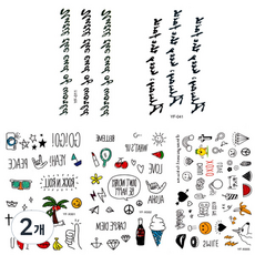 皇軍通商文字紋身貼紙 YF-011 041 X001 X002 X005, 混色, 2個