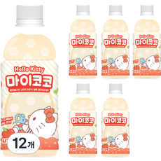 HELLO KITTY 蘋果風味椰果飲料, 340ml, 12個
