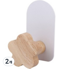 제이 우드 강력 벽걸이 매화, 화이트 + 원목색, 2개