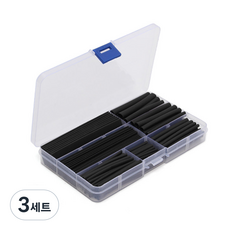 수축 튜브 150p, BLACK, 3세트