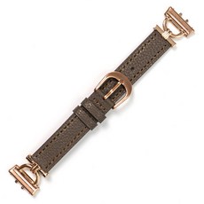 SPACE SHIELD Bella Link 皮革錶帶, 獨立米色