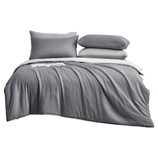 J-bedtime 床寢時光 高質感素色石墨烯x天絲被套床包枕套組 spm7670m-h