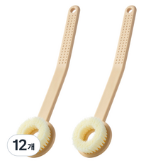 모나코올리브 등 블랙헤드 고민없이 커브드 밀착 바디브러시, 옐로우, 1개입, 12개