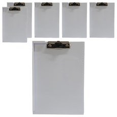 펜홀더 클립보드 A4, 화이트, 6개