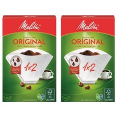 Melitta 美樂家 咖啡濾紙 原創白色 1X2, 40入, 2個
