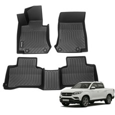 더존 입체포집 TPE 카매트 풀세트, 쌍용 렉스턴 스포츠(2018~2021), 올블랙