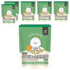 리틀스푼 유아용 유기농 소프트팡 쌀과자, 양파맛, 30g, 6개