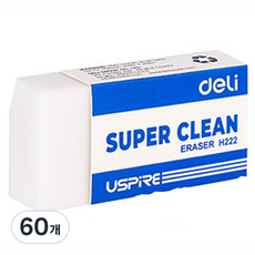 deLi 得力 超級奶油橡皮擦 中型 EH222, 白色, 60個