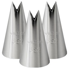 Wilton 惠爾通 擠花嘴 樹葉 352號 不鏽鋼, 銀色, 3個