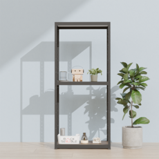 랙셈블 국내 제조 조립식 선반, 블랙, 3단