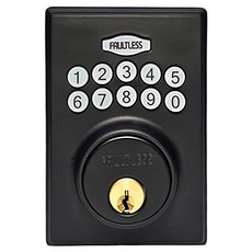FAULTLESS 加安牌電子鎖輔助鎖 4-6碼數字組合 適用門孔54mm