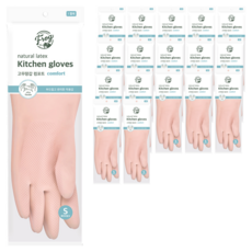 프로그 라텍스 컴포트 고무장갑, 베이비핑크, 소(S), 18세트