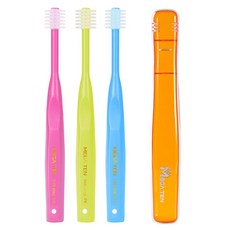 MEGA TEN Kids 360 兒童幼兒牙刷 2階段 3入 + 收納盒組, 混色, 1組